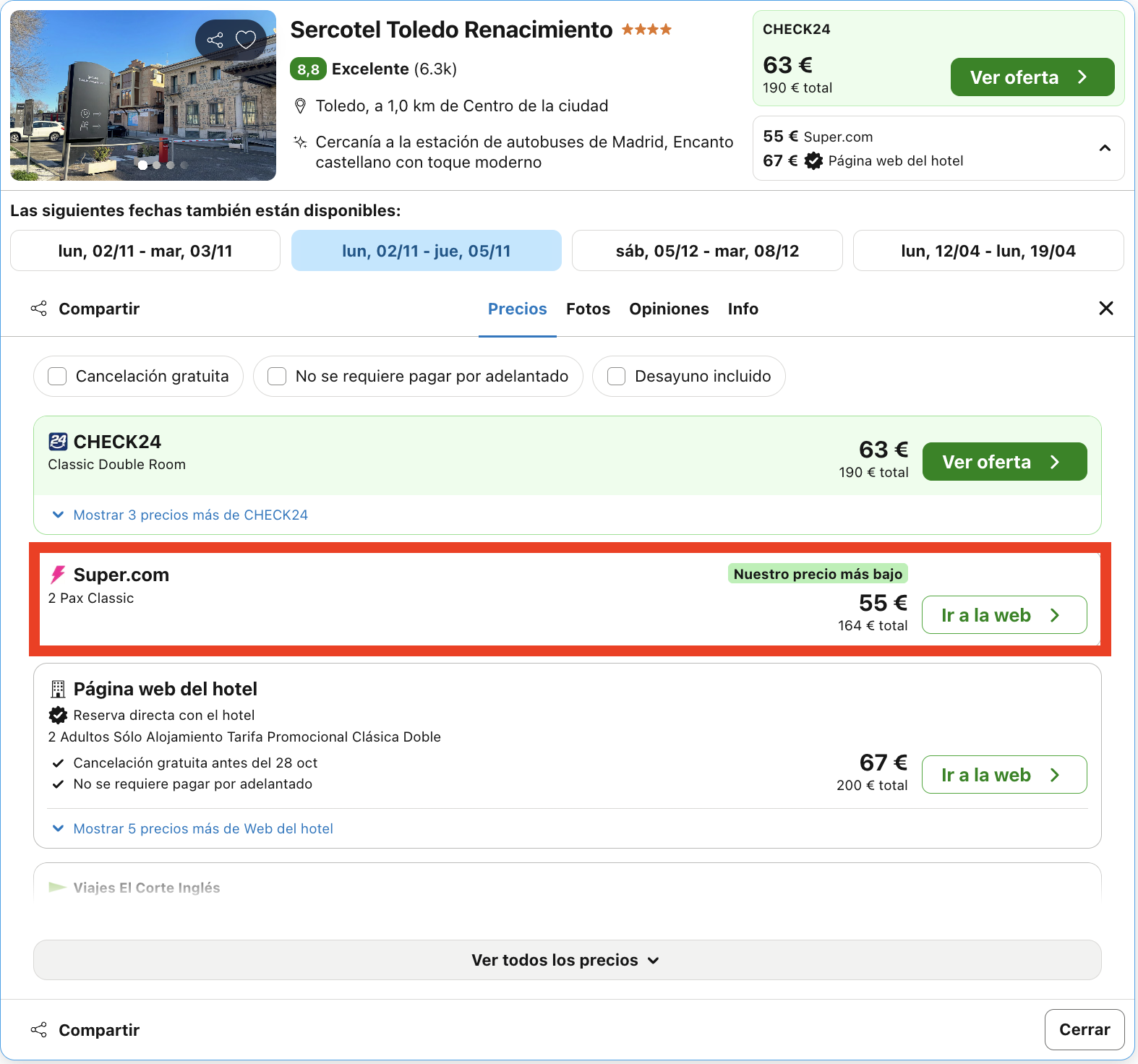 Escapada de última hora: hotel 4* con encanto en Toledo desde 27€ p.p./noche