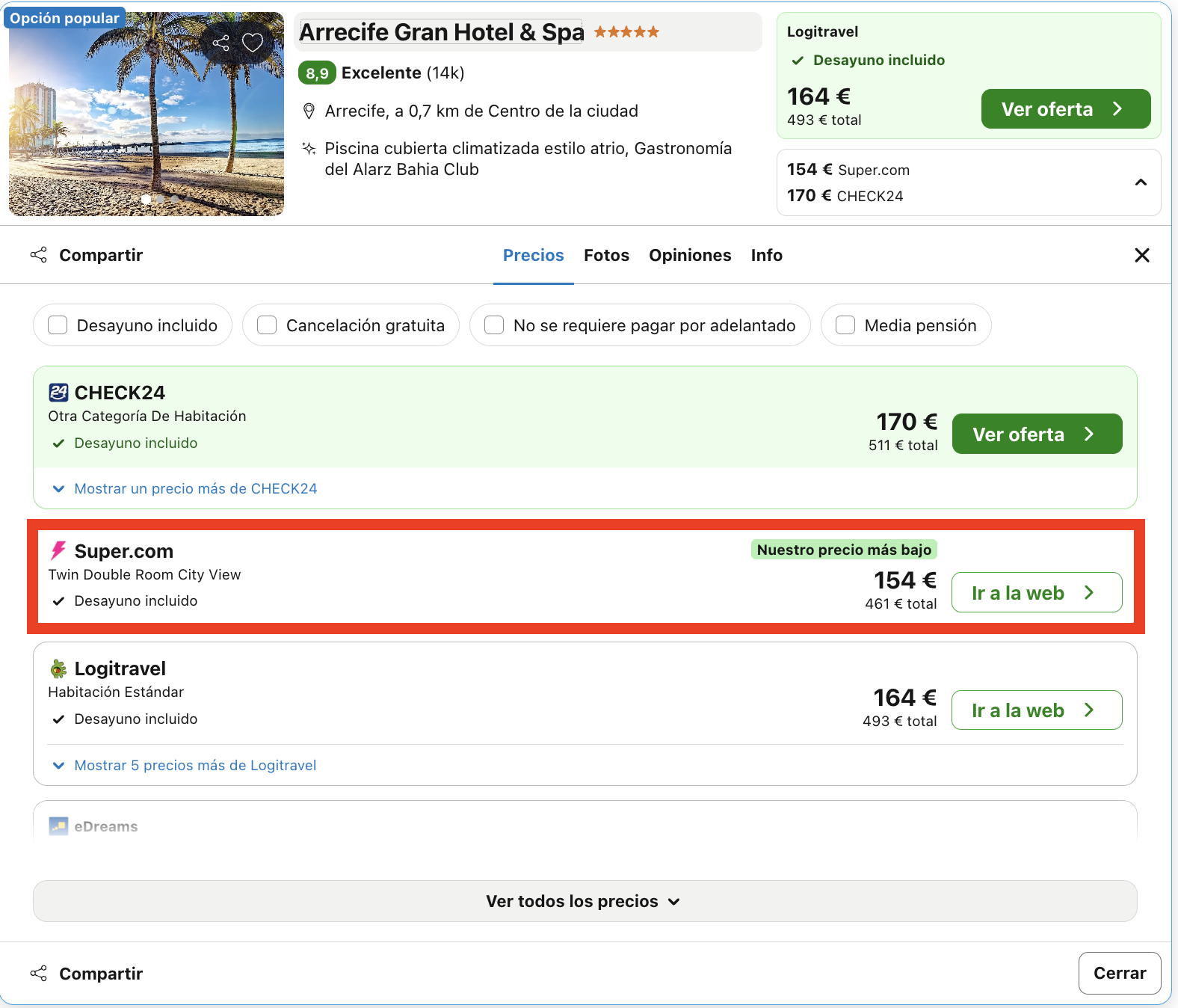 Escapada de lujo en Lanzarote: hotel & spa 5* desde 77€ p.p./noche