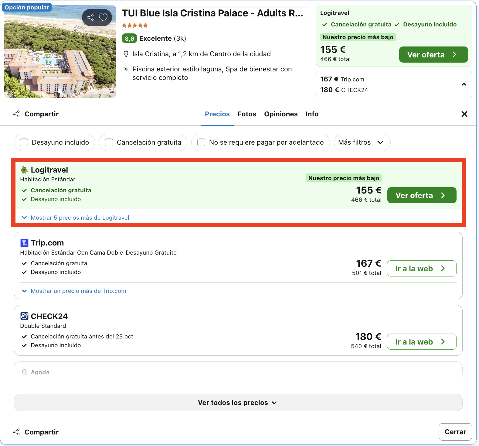 Escapada de lujo en Isla Cristina: hotel TUI Blue 5* en la playa desde 77€ p.p./noche