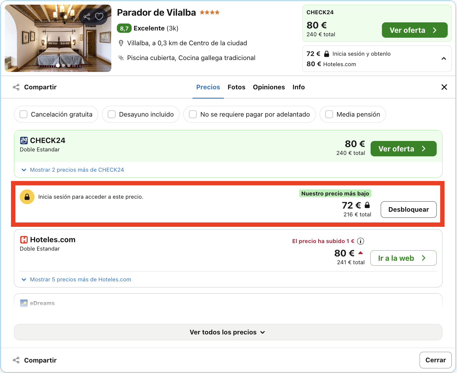 Parador situado en un torreón medieval que ofrece una experiencia única desde 36€ p.p./noche