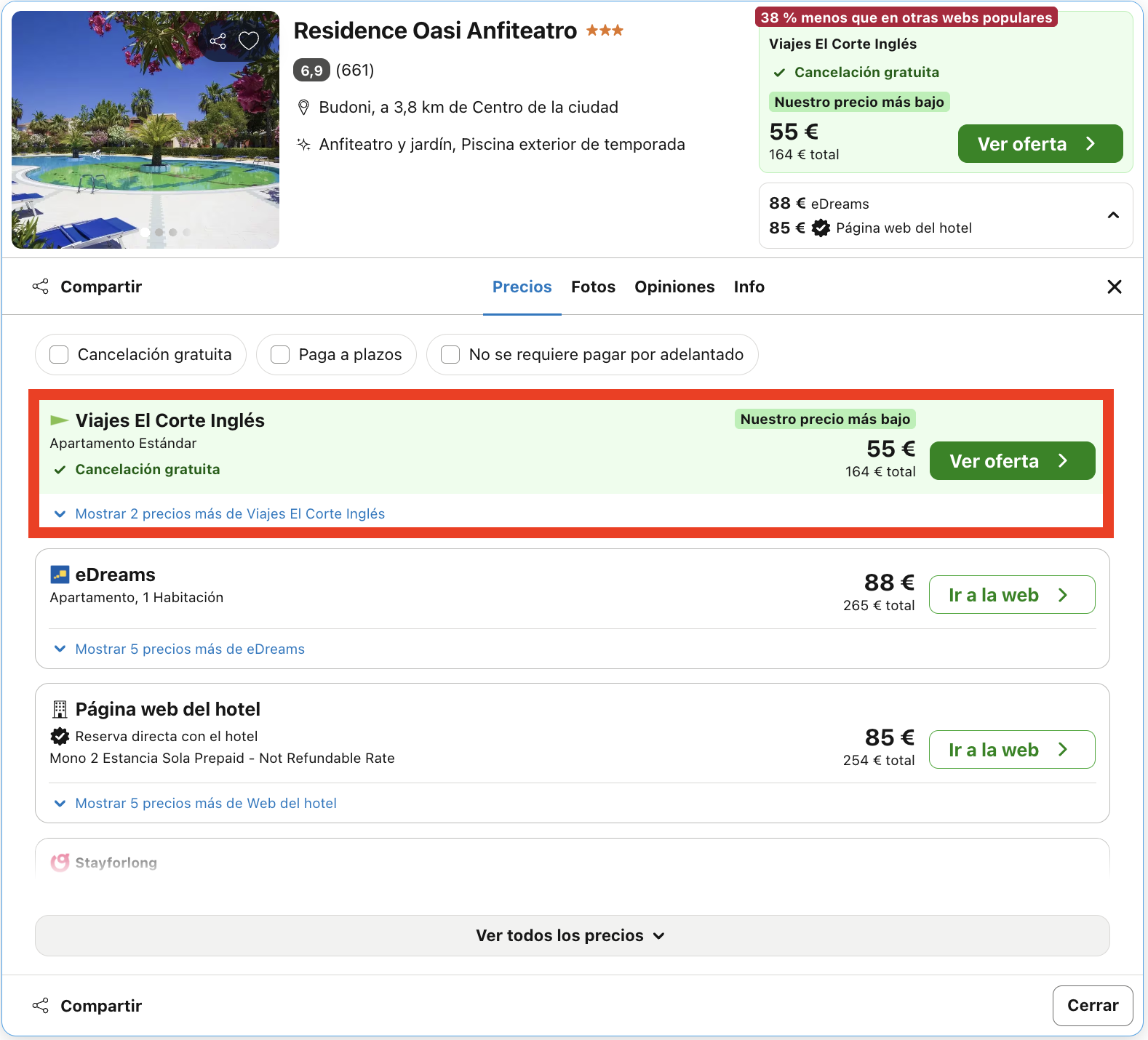 Vuelos a Cerdeña + 3 noches en un aparthotel a un paso de la playa desde 122€ p.p.