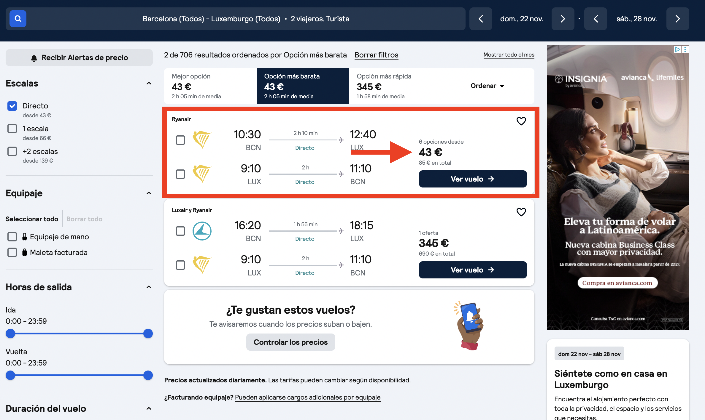 Vuelos a Luxemburgo desde solo 43€ ida y vuelta