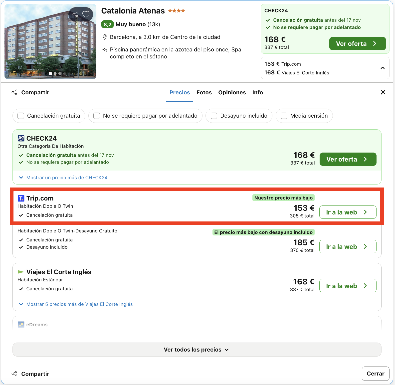 Fin de semana en Barcelona: hotel 4* con spa desde 76€ p.p./noche