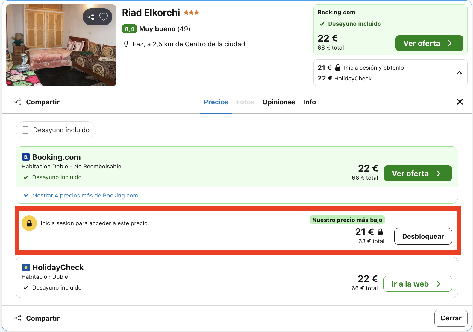 Vuelos a Fez + 3 noches en un riad con desayuno incluido desde 62€ p.p.