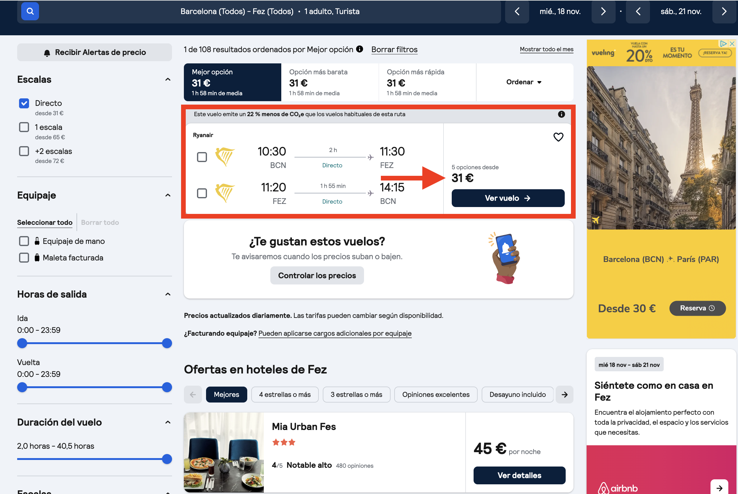 Vuelos a Fez + 3 noches en un riad con desayuno incluido desde 62€ p.p.