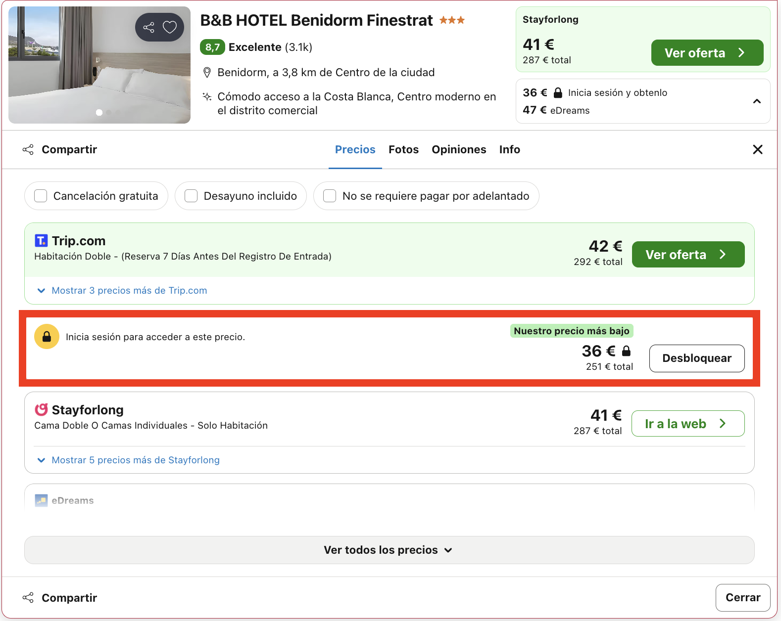 Vacaciones en Benidorm: 7 noches en un magnífico hotel a un paso de la playa desde 125€ p.p.