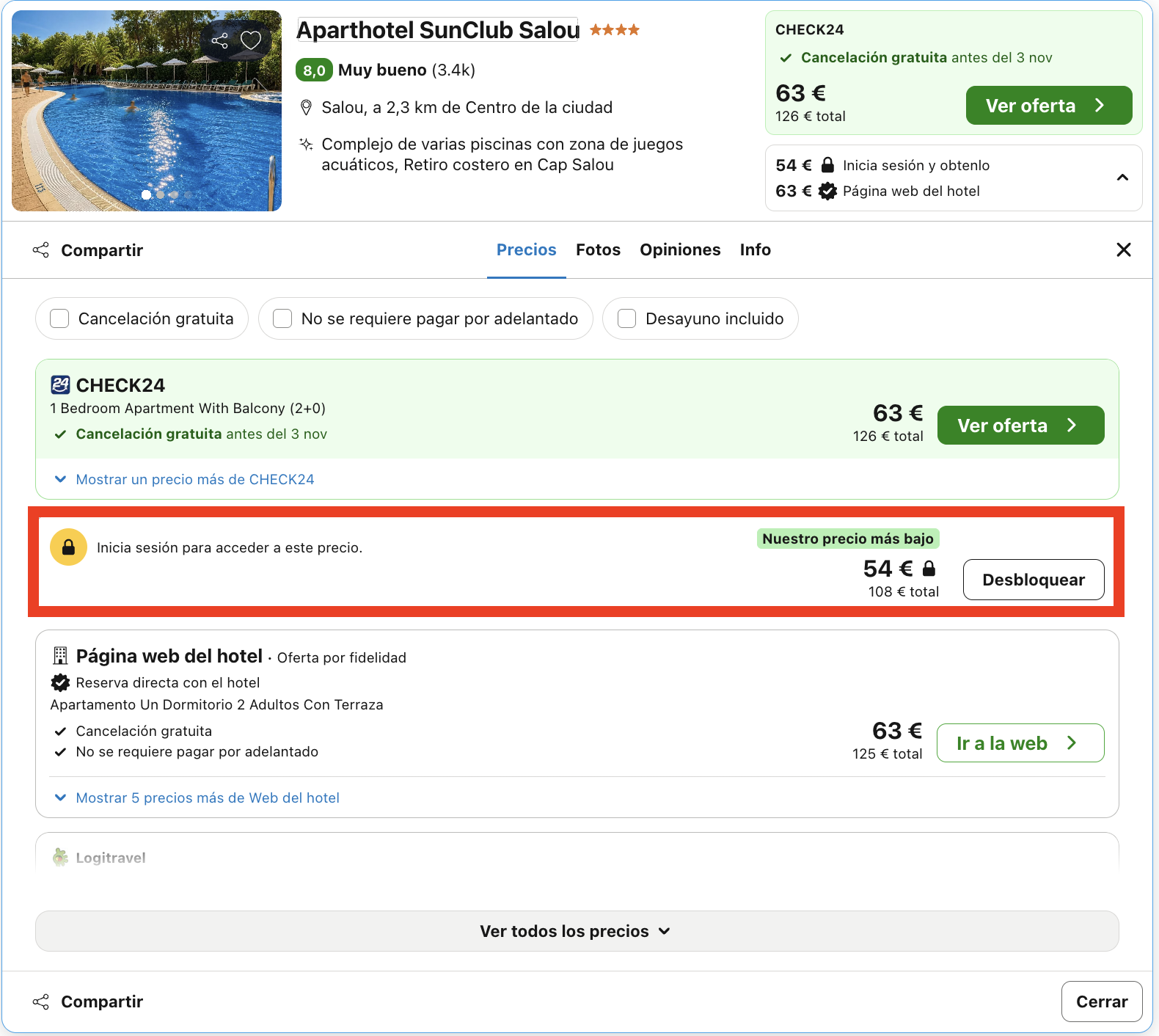 Salou: fin de semana en un aparthotel 4* cerca de la playa desde 27€ p.p./noche