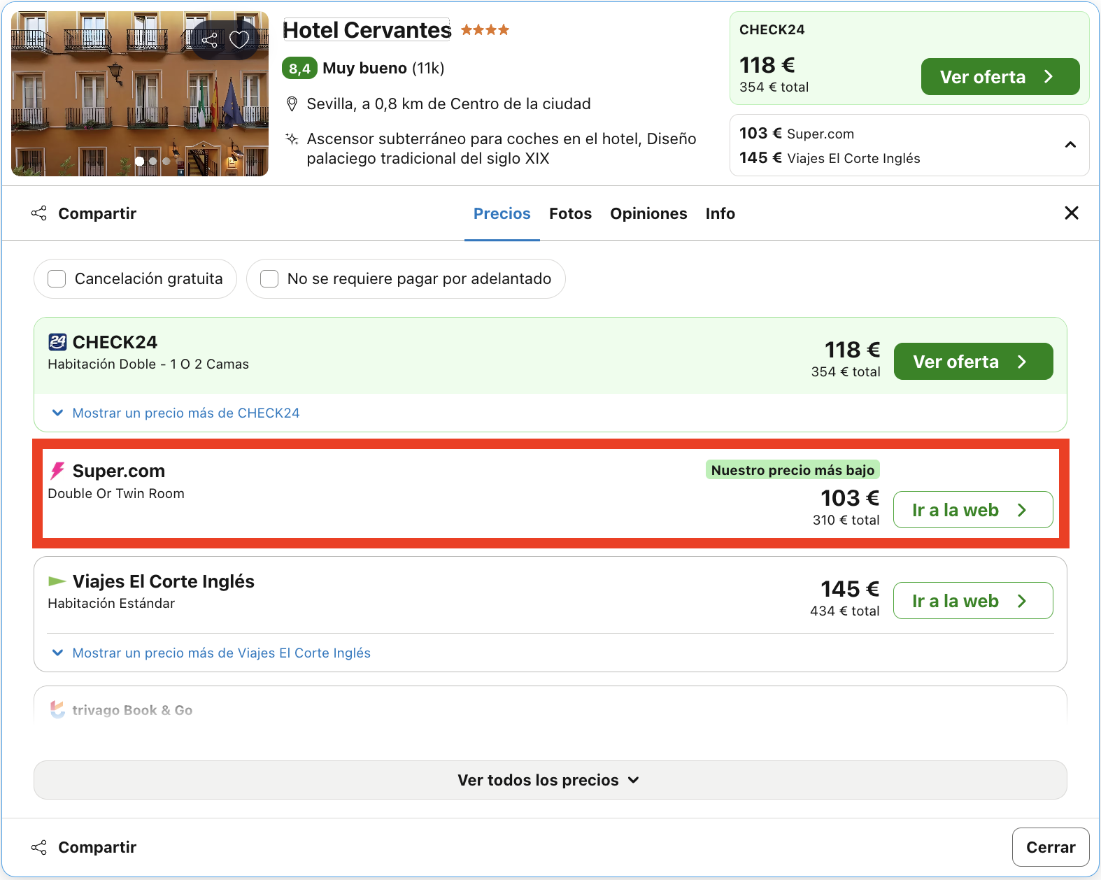 Escapada de última hora: hotel 4* en Sevilla desde 50€ p.p./noche